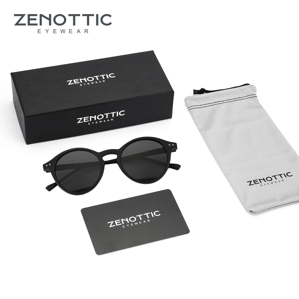 ZENOTTIC Retro Round Night Vision Yellow Sunglasses Men Women Goggles Glasses UV400 Sun Glasses Driver Night Driving Eyewear