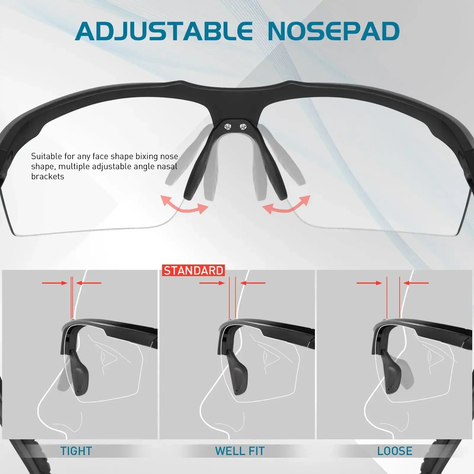 SCVCN Photochromic Cycling Glasses Men UV400 Bicycle Glasses MTB Outdoor Sports Cycling Sunglasses Road Bike Glasses Eyewear