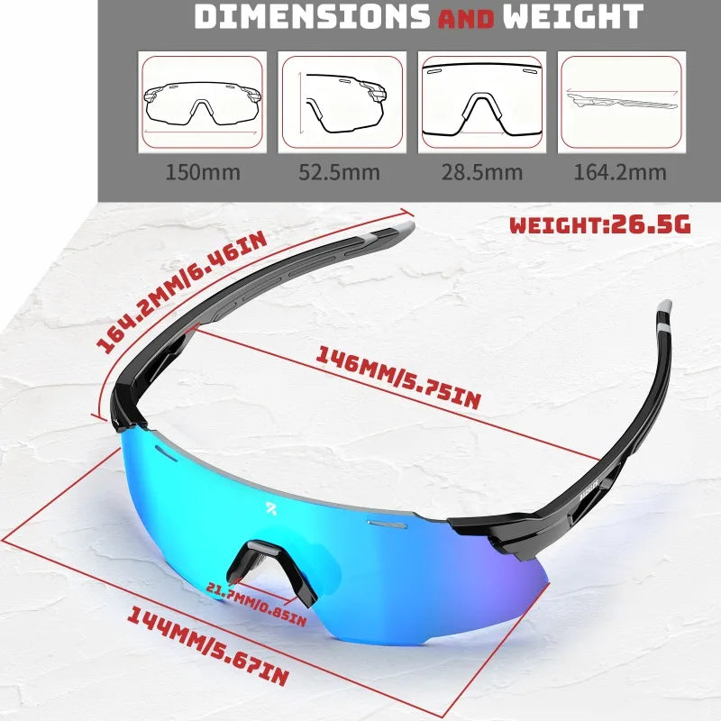 BUCKLOS TR90 Cycling UV400 Goggles Fashionable Outdoor Sports Sunglasses Road Bicycle Cycling Eyewear Fishing Hiking Sunglasses