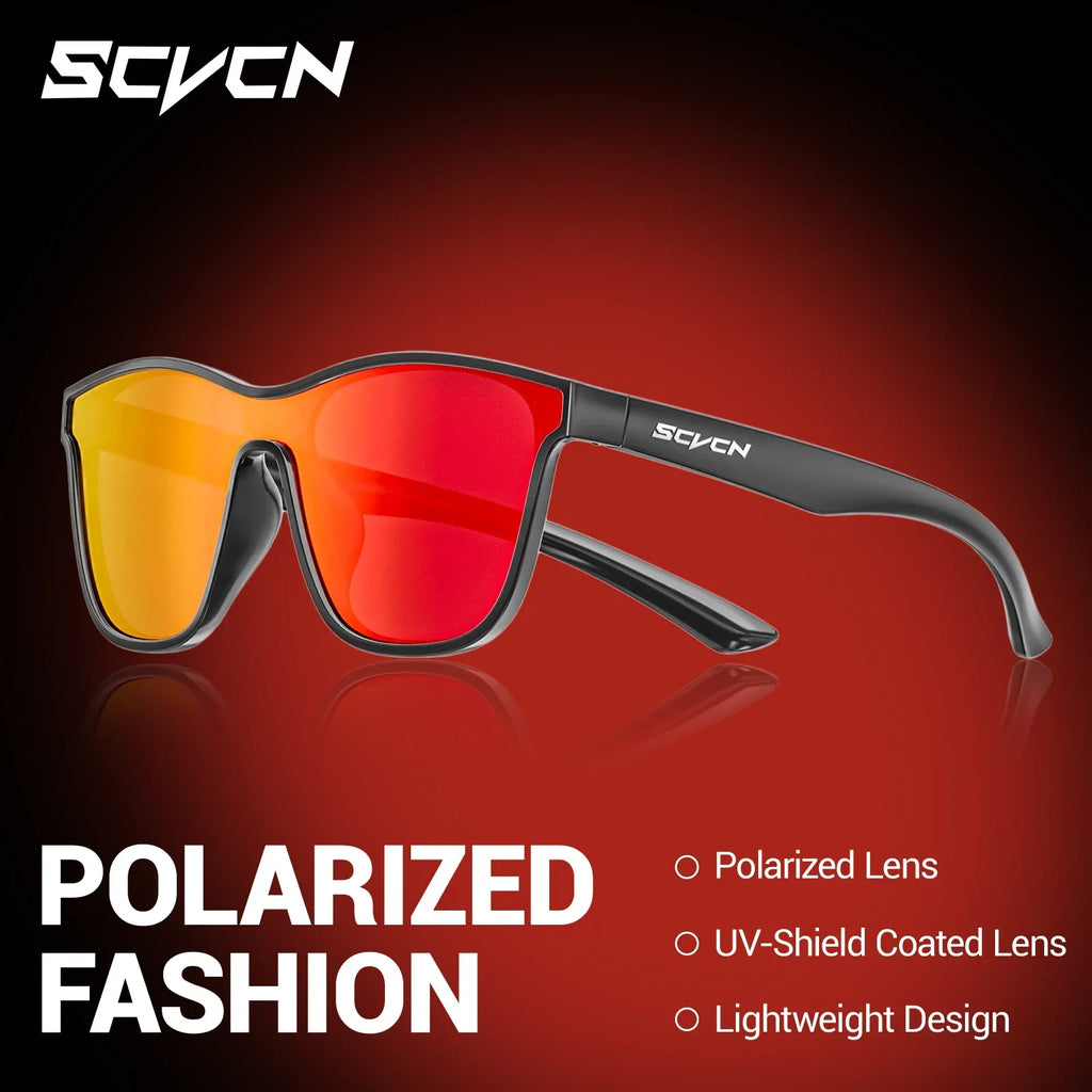 SCVCN New Polarized Running Sunglasses Men Women Outdoor Bicycle Cycling Glasses UV400 Road Sports Bike Fishing Goggles