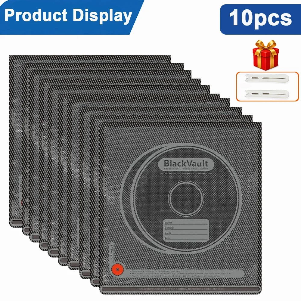 Black 3D Filament Vacuum Storage Bag Humidity Resistant Sealing Bag Keep Filament Dry Fit PLA ABS PETG TPU 3D Printer Filament
