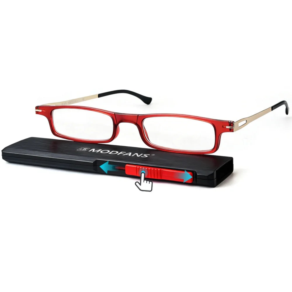 Reading Glasses Women Men TR90 Blue Light Blocking Anti UV/Eyestrain Foldable Compact Readers Ultra Thin Lightweight Folding