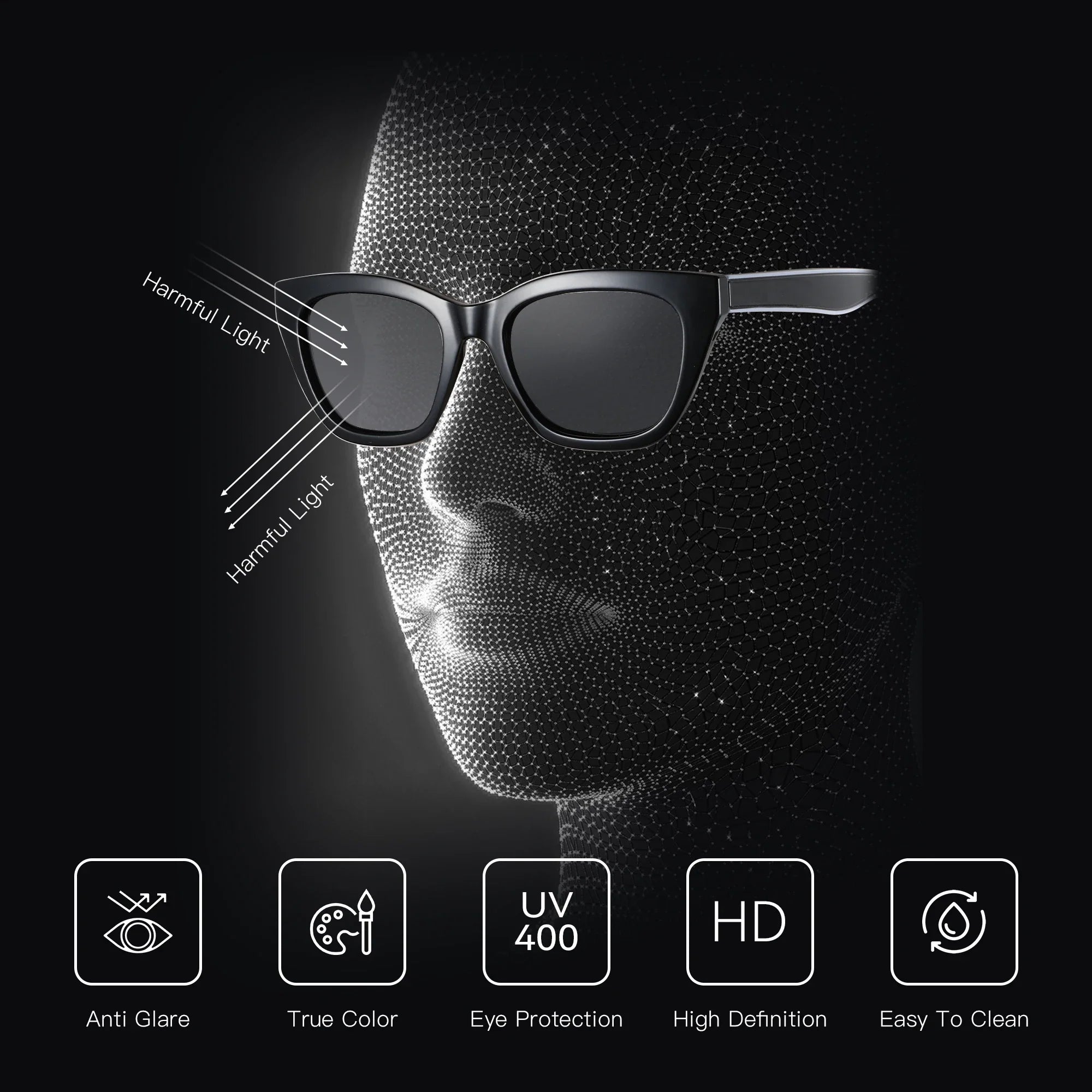 ZENOTTIC Square Polarized Sunglasses 2026 Fashion Women Thick Frame UV400 Protection Sun Glasses for Ladies Shopping Gif