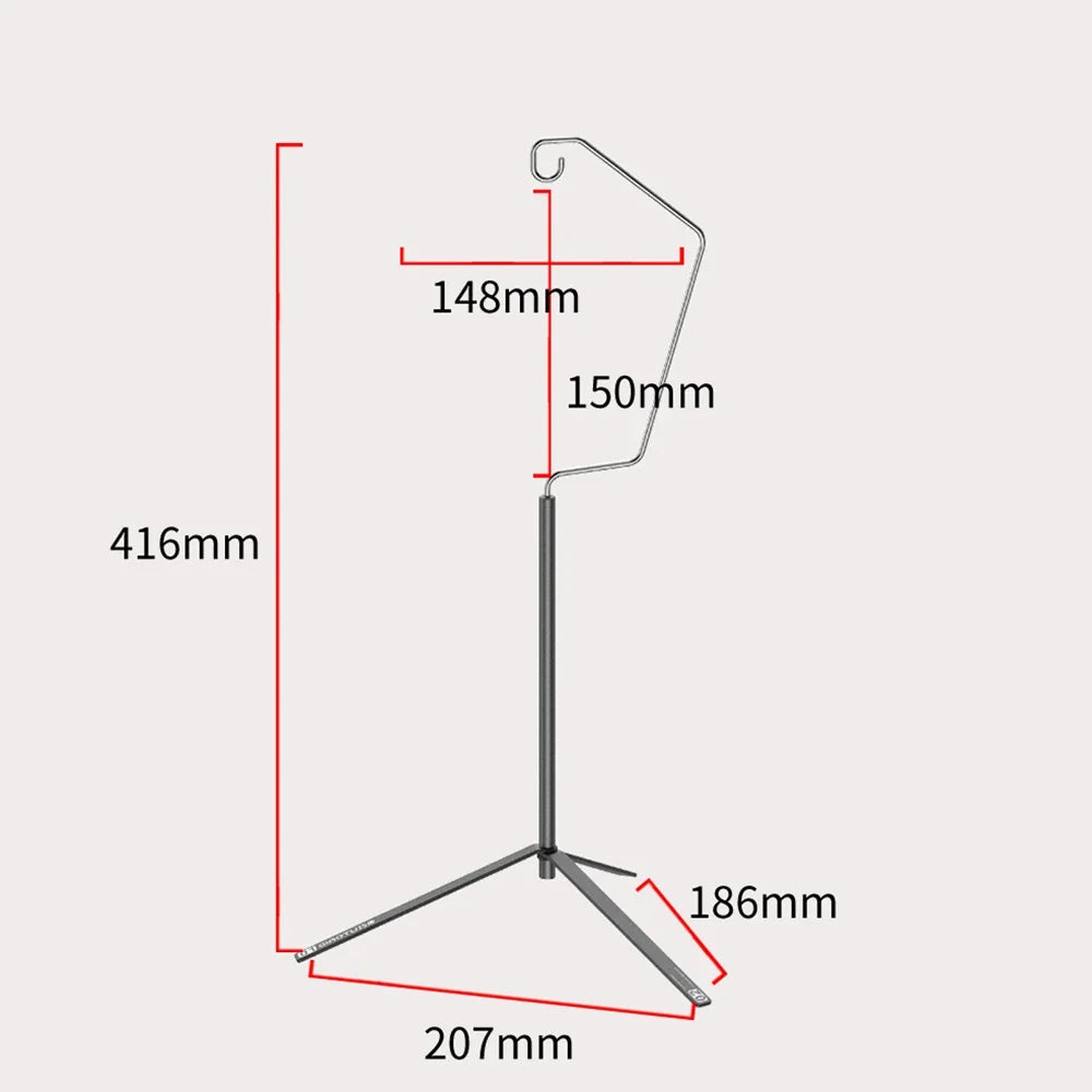 TARKA Ultralight Lantern Stand Tabletop Hanger Light Holder Folding Detachable Outdoor Portable Lightweight Tripod Light Stand