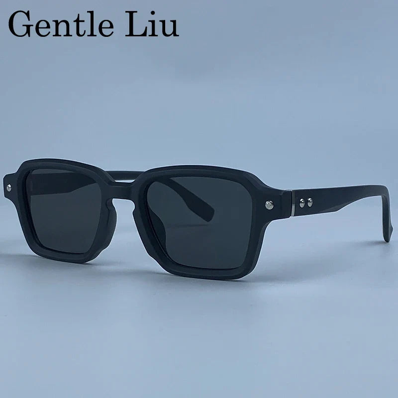 Photochromic Square Punk Sunglasses Men 2026 Luxury Brand Designer Rivet Sun Glasses Vintage Shades Male Driving Fashion Eyewear