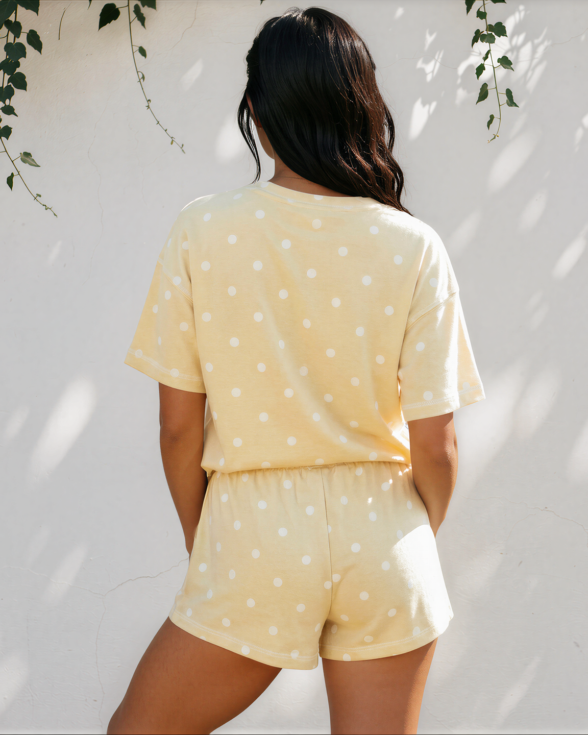 Dottie Short Sleeve Loose Top Drawstring Shorts Set