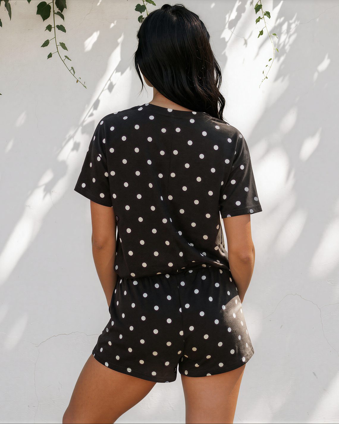 Dottie Short Sleeve Loose Top Drawstring Shorts Set