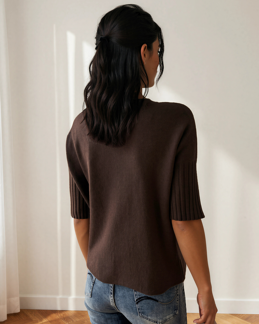 Raya High Neck Short Sleeve Sweater