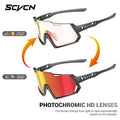 SCVCN New Photochromic Cycling Sunglasses UV400 Men Women Outdoor Sports Running Glasses MTB Drving Hiking Eyewear HD Lens