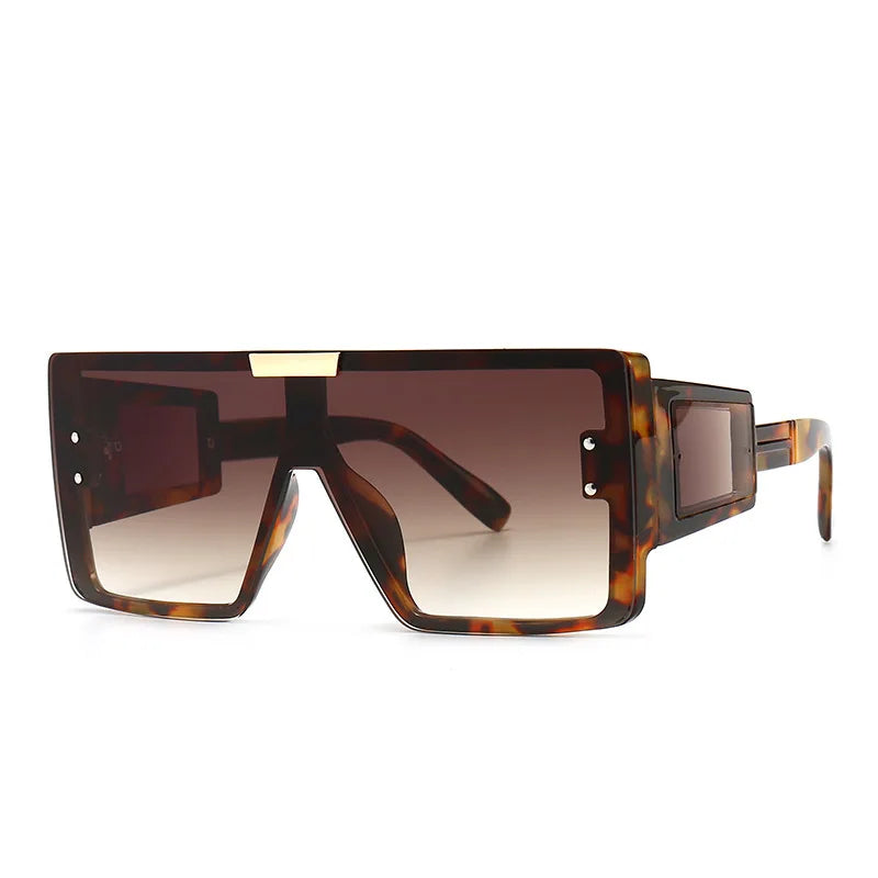 Shield Visor Mask Sunglasses Women Men Oversized Windproof Punk Glasses Square Big Frame Goggles Shades Sport UV400 Oculos