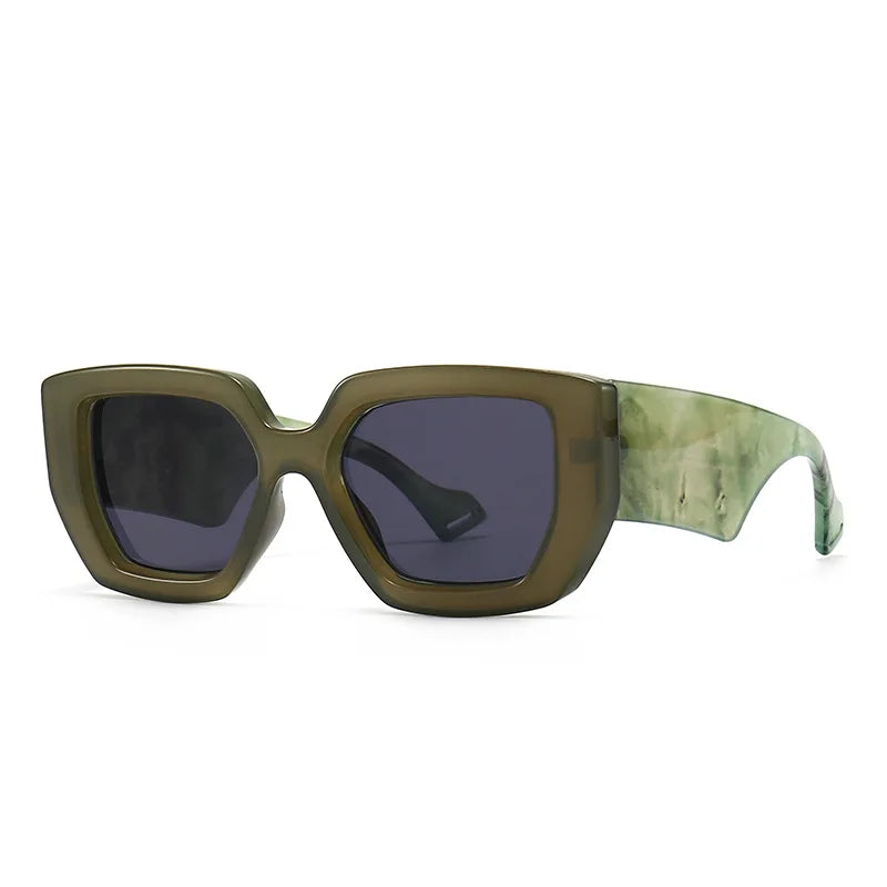 Colorful Square Sunglasses Women Wide Glasses Legs Men Travel Shades Male Female UV400 Gafas Oculos Retro Brand Designer Luxury