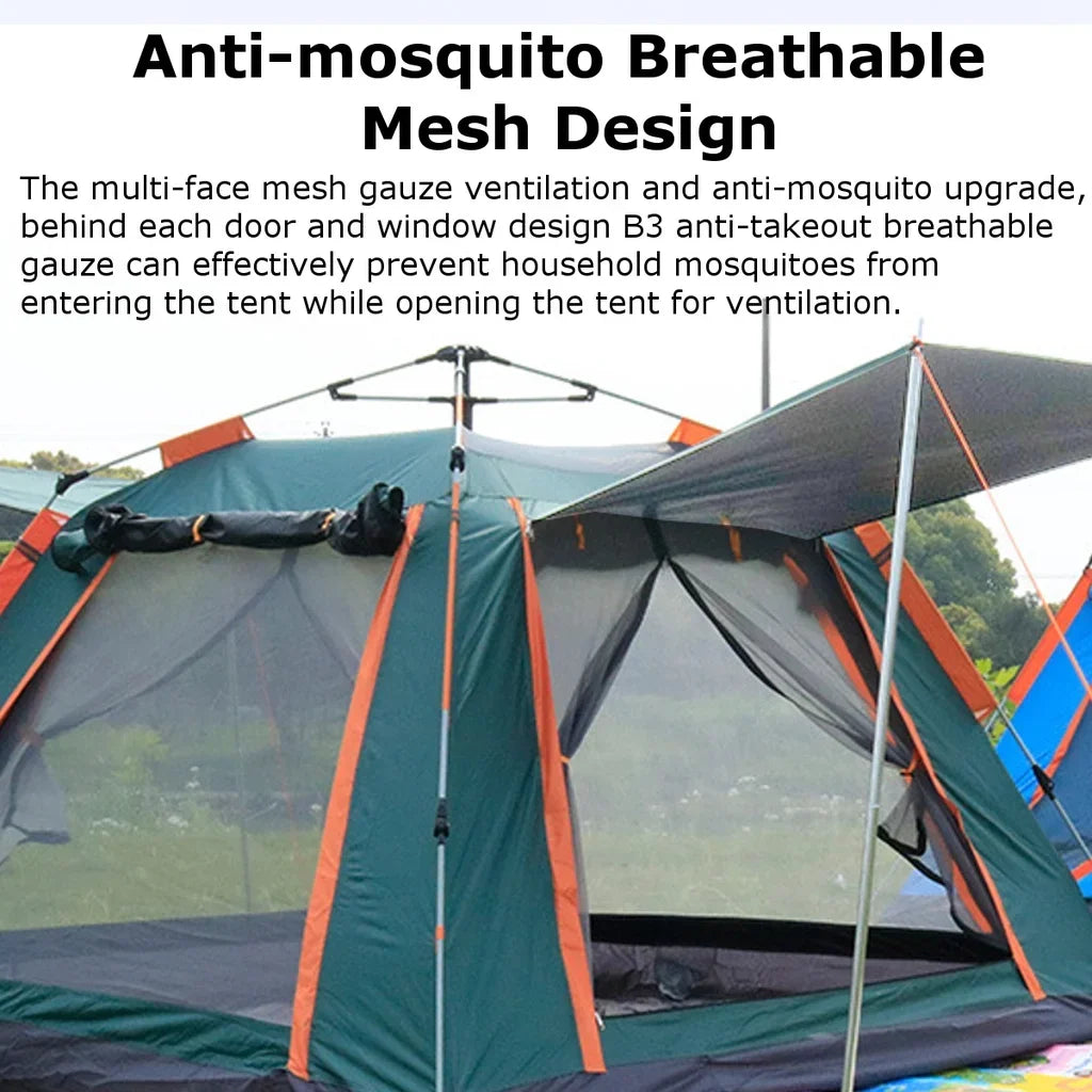 Goture 4/6 Person Automatic Camping Tents Outdoor Waterproof Large Space Quick Open Tent