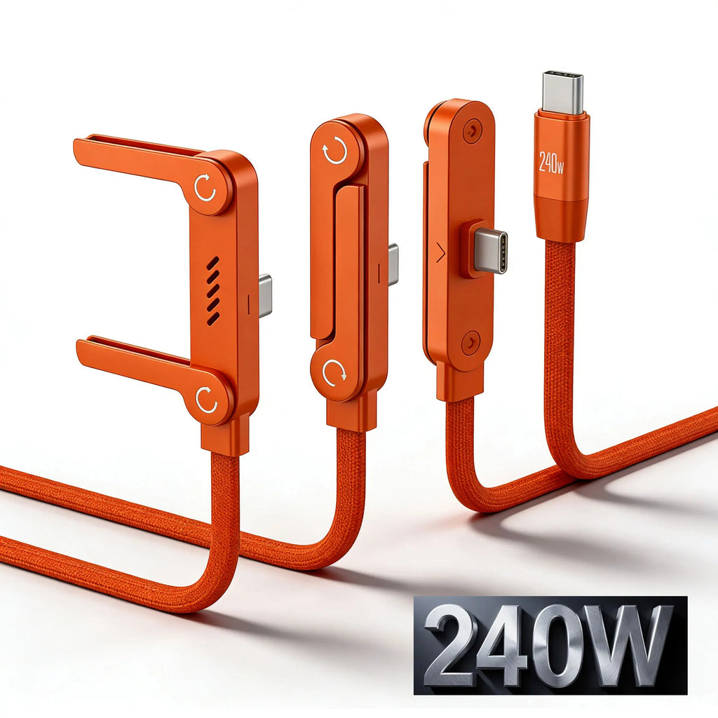 1.5m Foldable Charging Cable With Integrated Stand Fast Charging Cable Phone Tablet 240W Ultra-Fast Data Cable Phone Holder