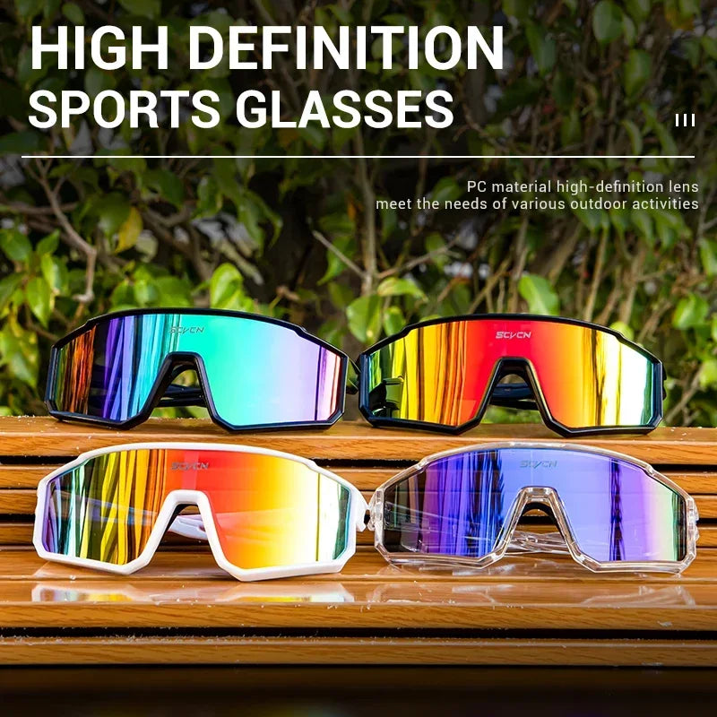 SCVCN New Cycling Glasses UV400 Sports Running Sunglasses Men Women Outdoor Drving Hiking Riding Goggles MTB Bicycle Eyewear