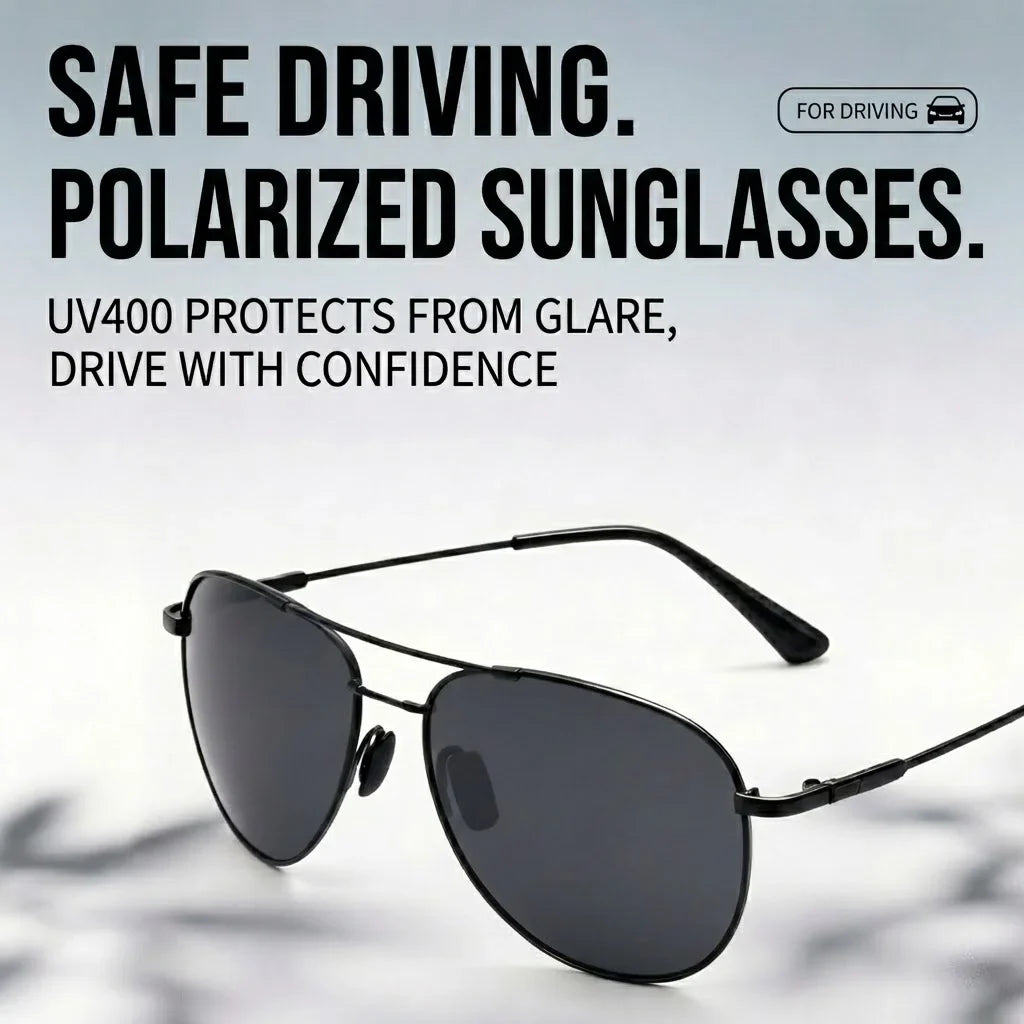 Memory Metal Pilot Sunglasses Men Polarized Flexible Titanium Temples Driving Sun Glasses Male Photochromic Chameleon Eyewear UV