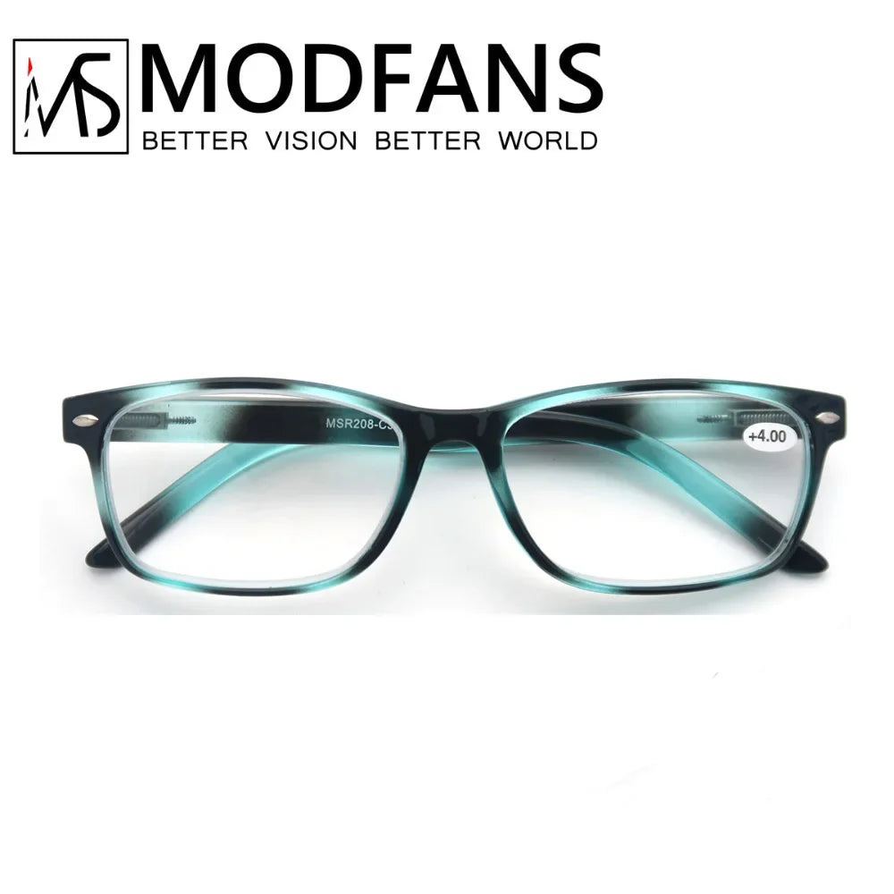 Women Reading Glasses Men Readers Eyeglasses Classic Rectangle Frame Design Flexble Spring Hinge wirh Diopter +1.0 to +4.0