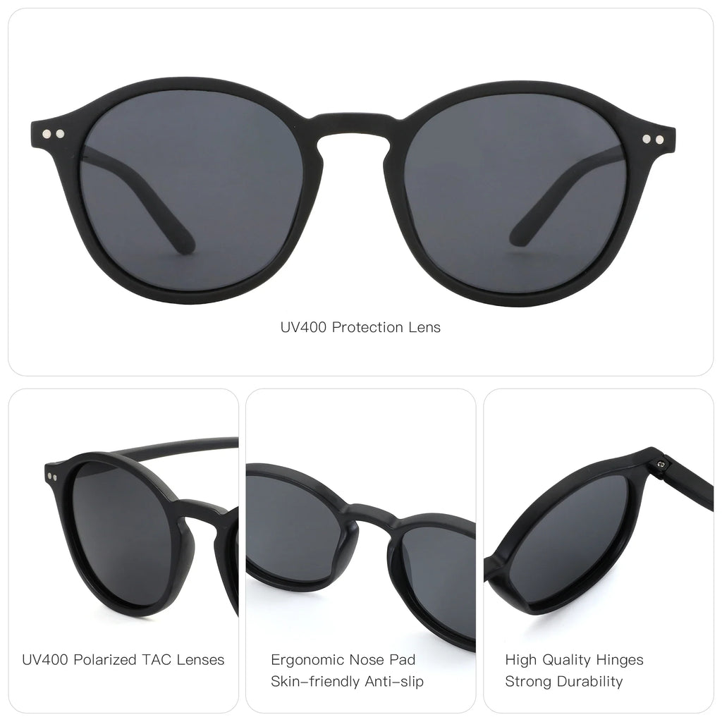 ZENOTTIC Retro Small Round/Square Polarized Sunglasses Vintage Lightweight Frame for Men Women  Fashion Shade