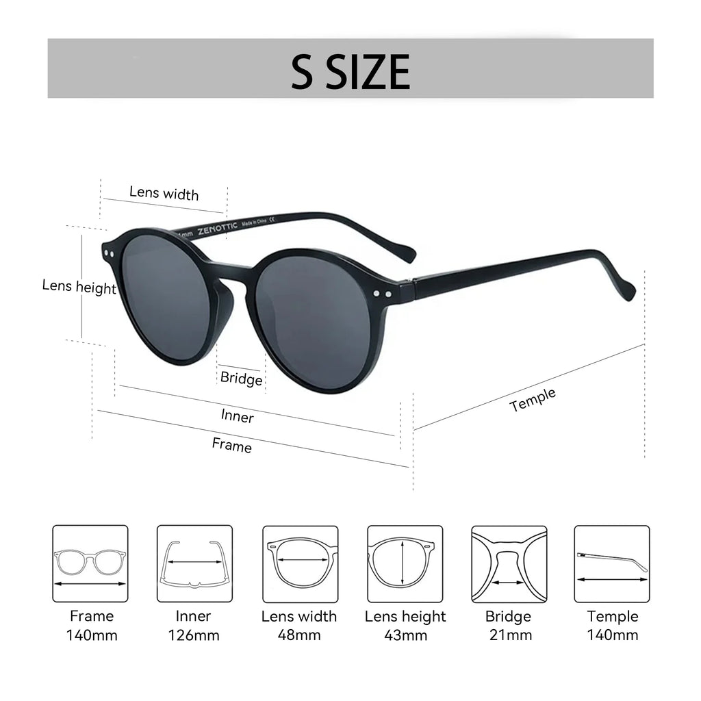 ZENOTTIC Retro Round Night Vision Yellow Sunglasses Men Women Goggles Glasses UV400 Sun Glasses Driver Night Driving Eyewear