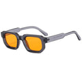 Ins Popular Fashion Square Rivets Men Sunglasses Vintage Punk Gradient Women Trending Green Sun Glasses Shades UV400