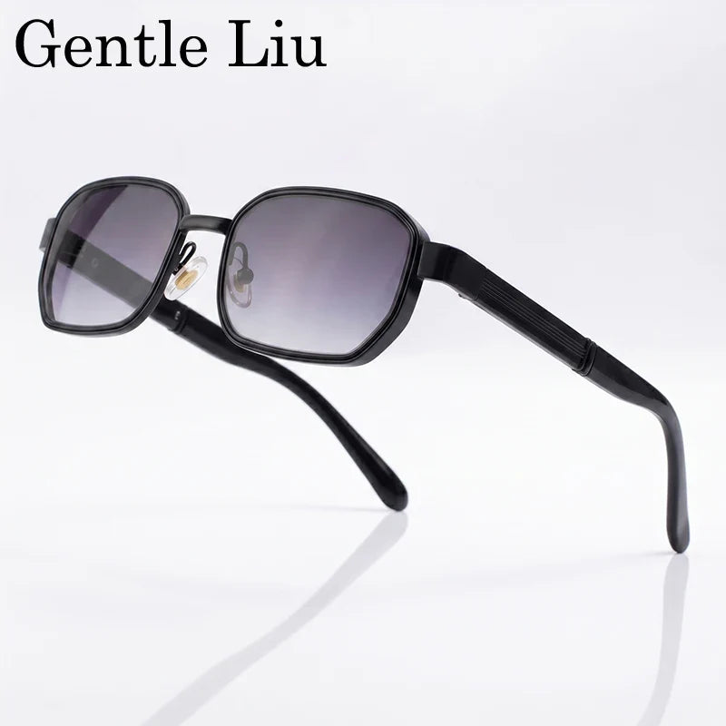 Rectangle Steampunk Sunglasses Men 2026 Luxury Brand Hip Hop Vintage Gold Frame Sun Glasses Male Retro Punk Streetwear Eyewear