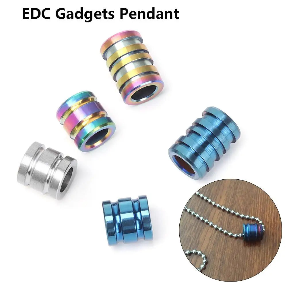 Outdoor Titanium Alloy TC4 Knife Beads Knife Lanyard Camping Knife Gadgets Pendant Paracord Rope Knife EDC Multi Tools