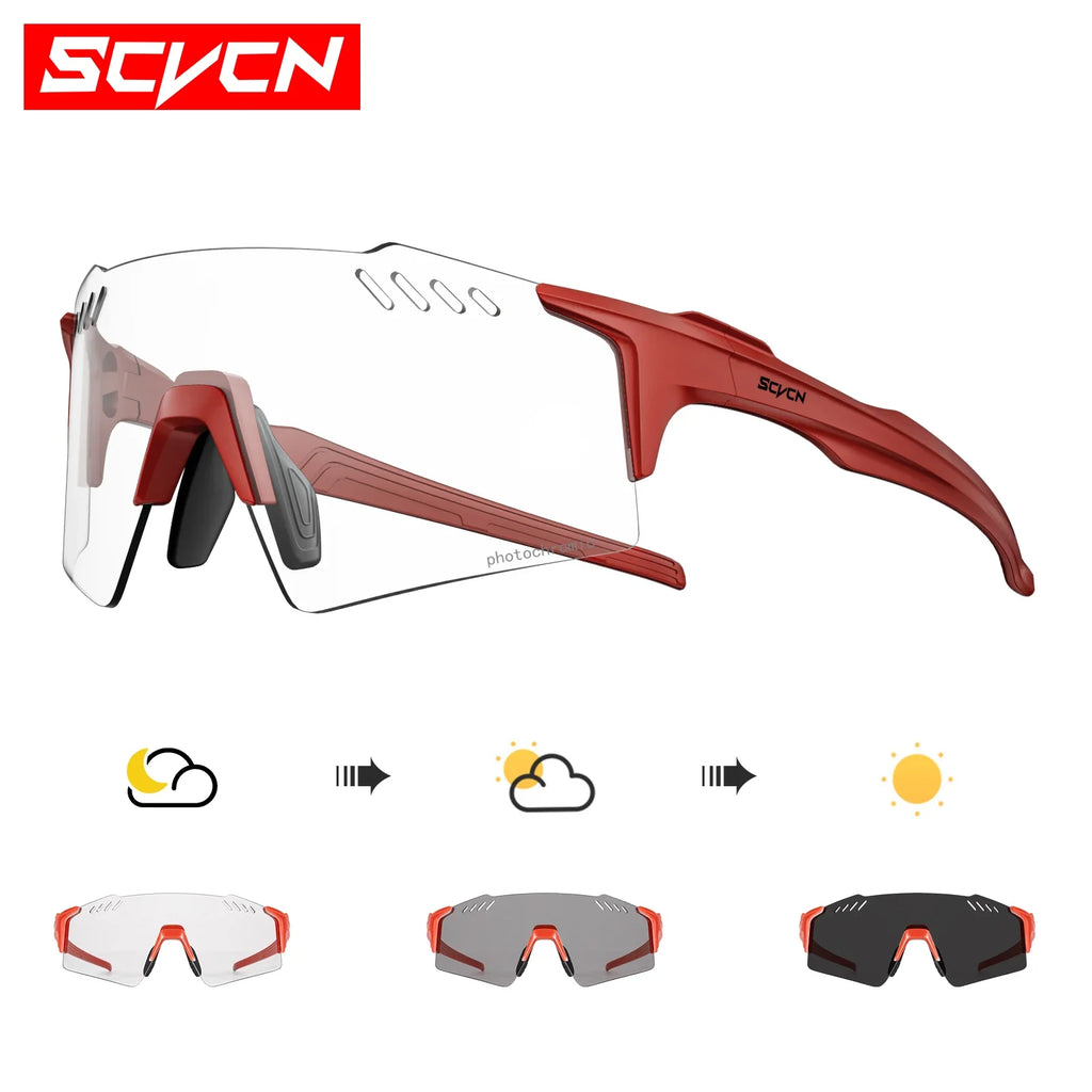 SCVCN Cycling Glasses Men Women Road Sports Running Goggles Outdoor Mountain Bicycle Sunglasses UV400 Fishing Driving Eyewear