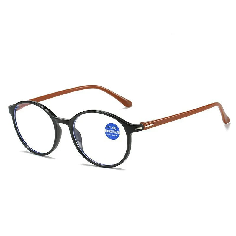 Reading Glasses Men Women Vintage Anti Blue Light Presbyopic Eyeglasses Round Full Frame Eyewear +1.0+1.5+2.0+2.5 +4.0