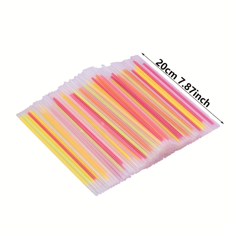 10/20/50/100pcs Glow Sticks Party Light Sticks DIY Bracelets Concerts Raves Neon Party Supplies Festivals Night Activities JXB