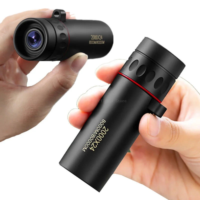 2000x24 Monocular Telescope Mini Portable Binocular Waterproof Outdoor Camping Climbing Birdwatching Telescopes
