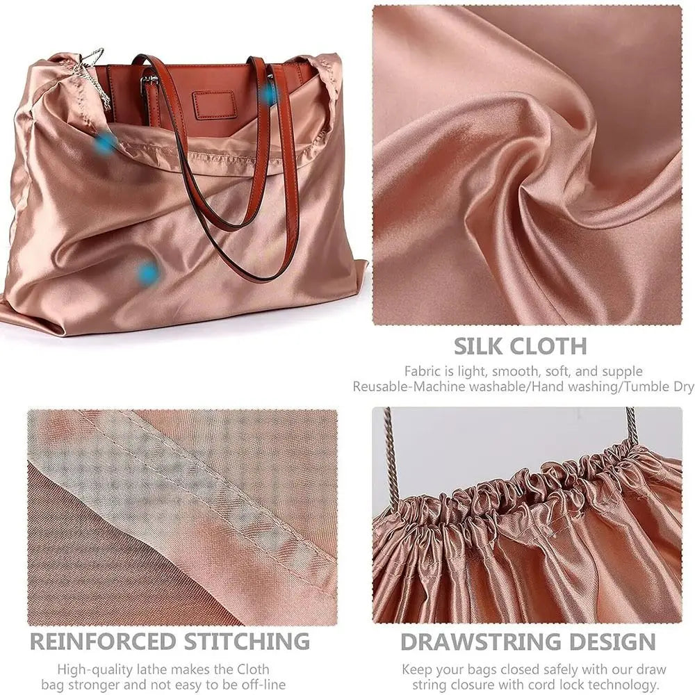 Dust Bags for Handbags Thick Silk Cloth Dust Cover Storage Bags Drawstring Pouch for Tote Purses Shoes Boots Dustproof