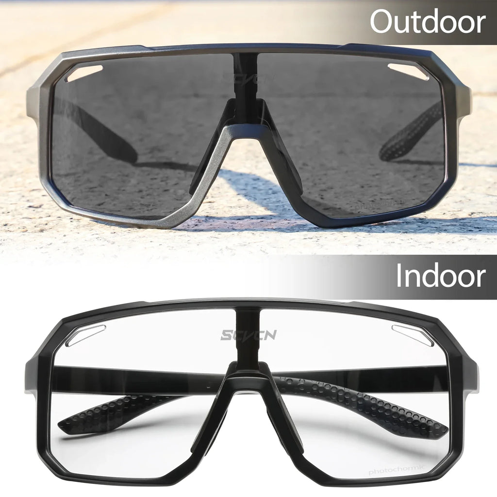 Photochromic Cycling Glasses Men Women Outdoor Sports Mtb Bicycle Sunglasses UV400 Protection Safety Bike Running Goggles