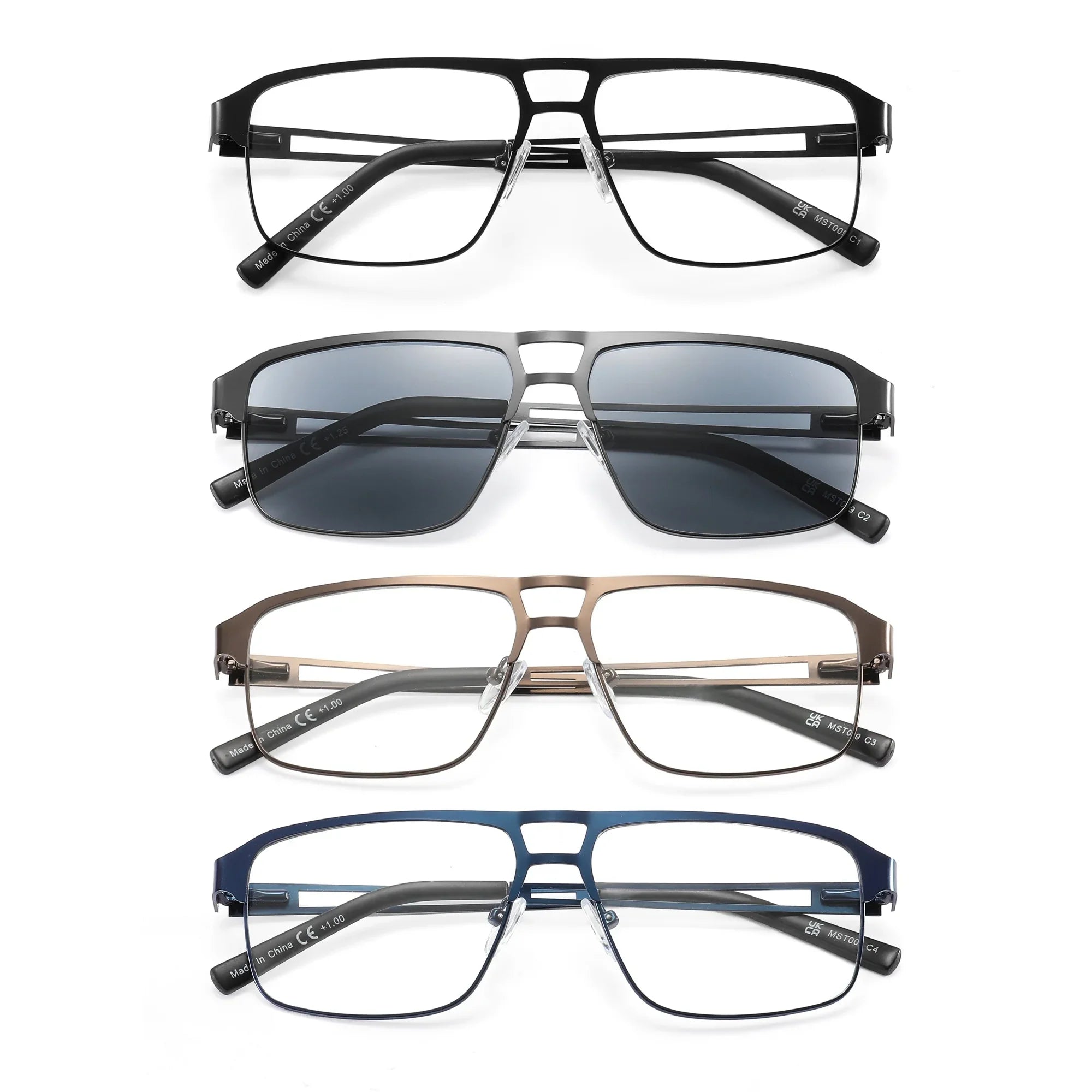 Blue light Reading Glasses for Men Metal Frame Readers Computer Eyeglass fit read Magnifier Presbyopia Lens Eyewear +0.75~3.0