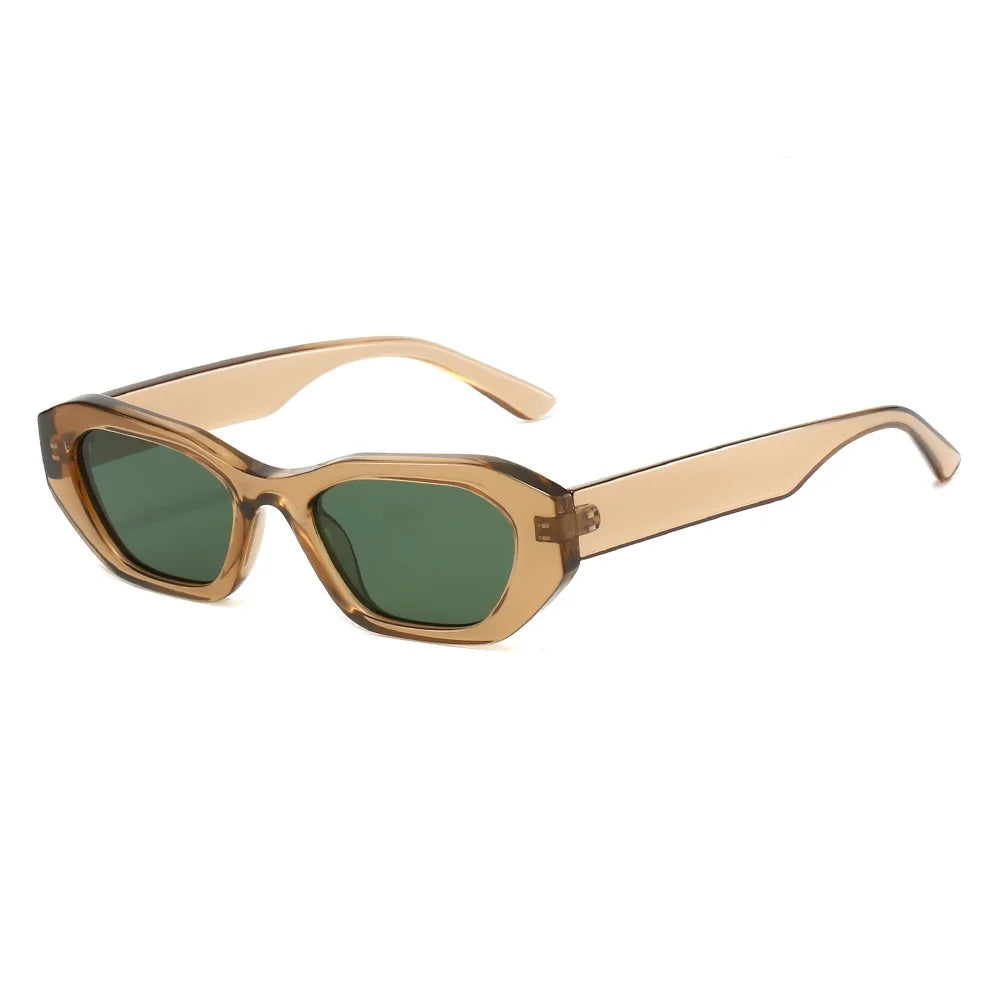 New Luxury Retro Leopard Print Rectangular Women Sunglasses 2025 Brand Jelly Color Design Personality Trend Men Glasses UV400