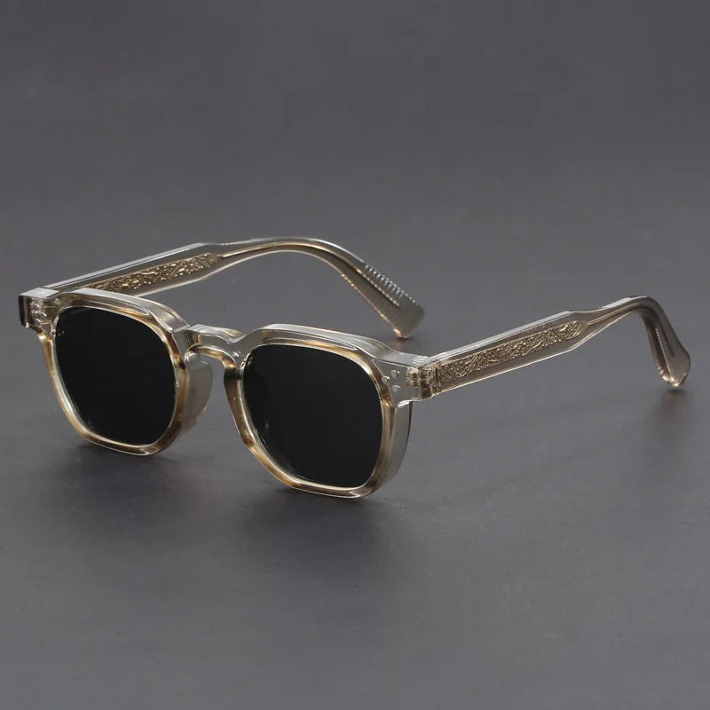 Retro Small Circular Sunglasses Men Punk Propionic Luxury Brand Design Sun Glasses Women Business Party Eyewear UV400