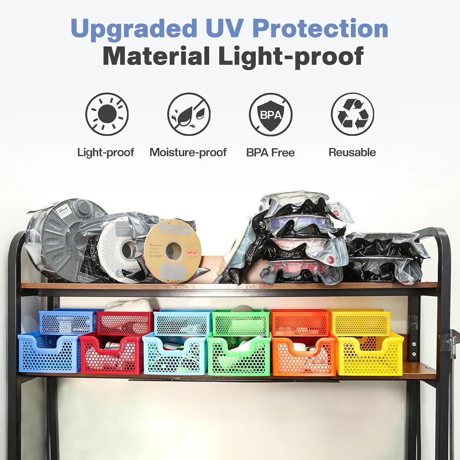Black 3D Filament Vacuum Storage Bag Humidity Resistant Sealing Bag Keep Filament Dry Fit PLA ABS PETG TPU 3D Printer Filament