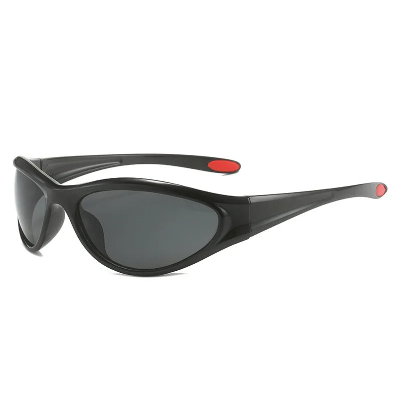 NEW Sports Punk Mirror Sunglasses Women 2000'S Men Y2K Hip Hop Luxury Brand Cat Eye Sun Glasses UV400 Unisex Shades Oval Eyewear