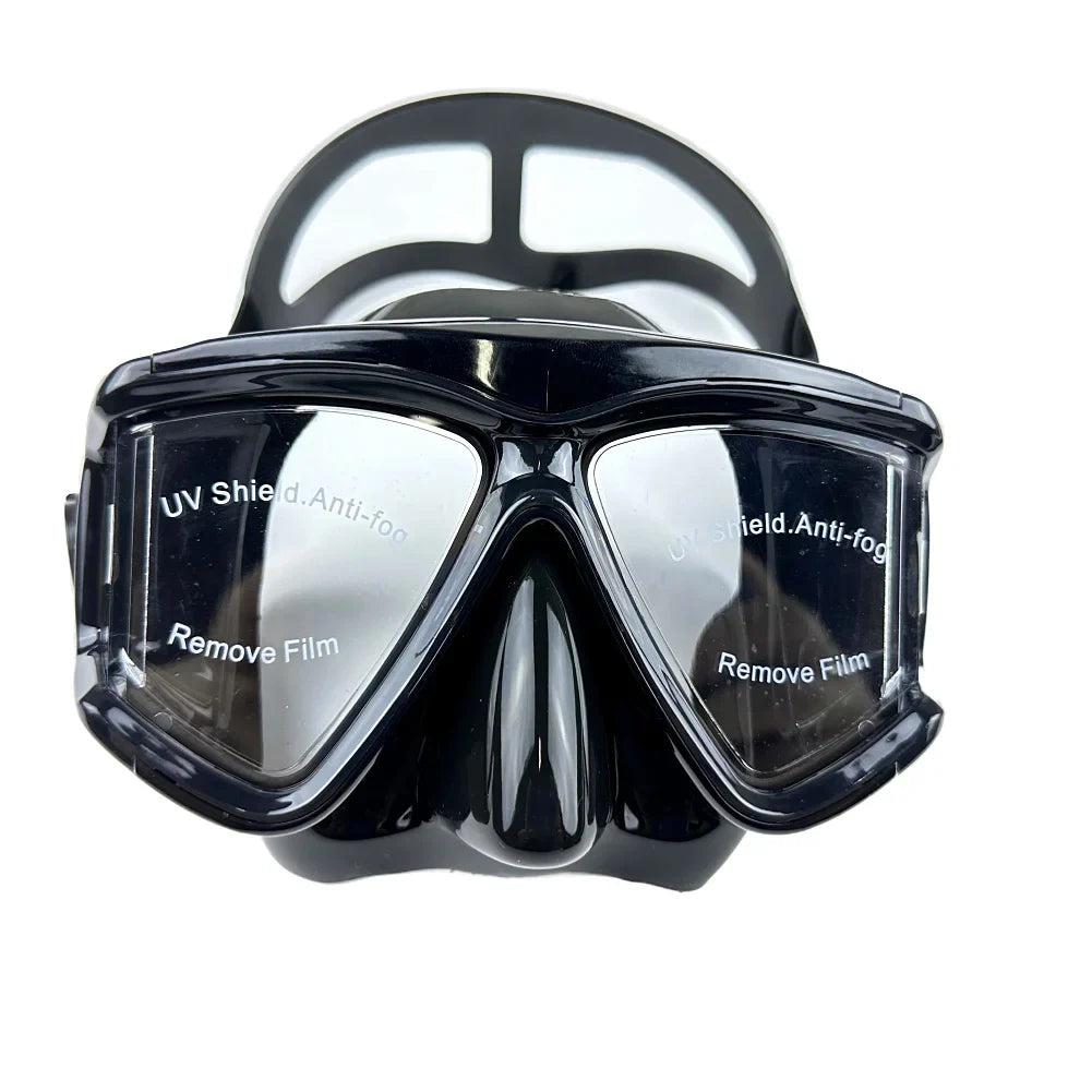 Diving Mask Snorkel Swimming Goggles Scuba Silicone Skirt 3 Windows Anti-Fog Anti-Leak Wide View Panoramic HD For Adult Youth