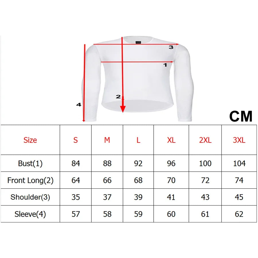 Rsantce 2024 Cycling Base Layer Long Sleeve Bike Sports Bike Shirt Underwear Racing Bicycle Jersey Shirt Undershirt