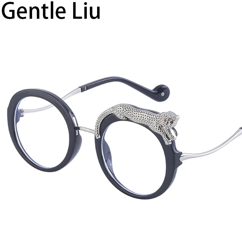 Round Steampunk Sunglass Women 2026 Fashion Luxury Brand Retro Sun Glasses for Ladies Shades Computer Anti Blue Light Eyeglasses