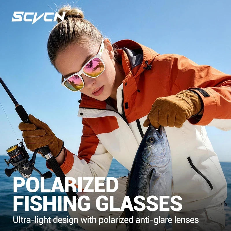 SCVCN Fashion Polarized Sunglasses for Men Outdoor Fishing Glasses Sports Bike UV400 Protection Women Bicycle Hiking Eyewear