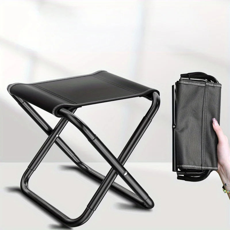 Foldable Outdoor Camping Chair Easy Carry Pocket Stool Compact Fishing Seat For Travel Leisure Hiking Outdoor Activities