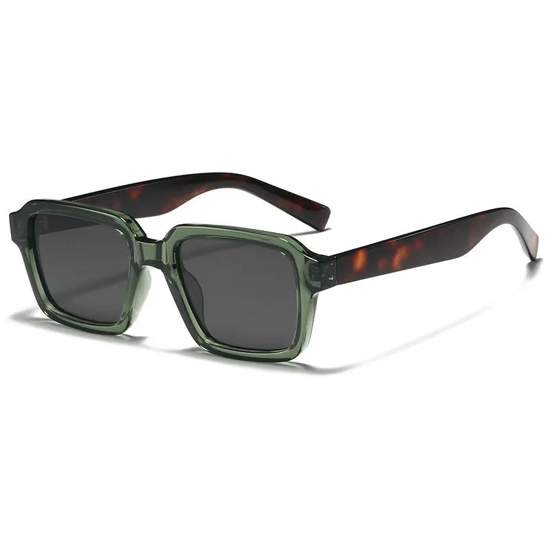 Ins Popular Fashion Square Sunglasses Women Retro GREEN Shades UV400 Men Trending Sun Glasses