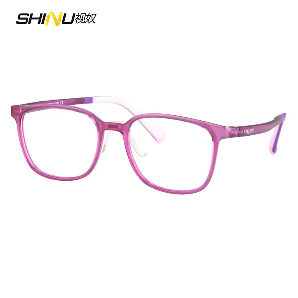 SHINU Children's Glasses 2025 Ppsu Plastic Eyeglasses Blue Light Blocking Computer Lenses Kids Pink Glasses Frame No Diopter