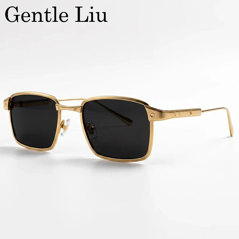 Steampunk Square Sunglasses Men 2026 Luxury Brand Designer Metal Frame Vintage Sun Glasses Punk Driving UV400 Eyewear Male Shade