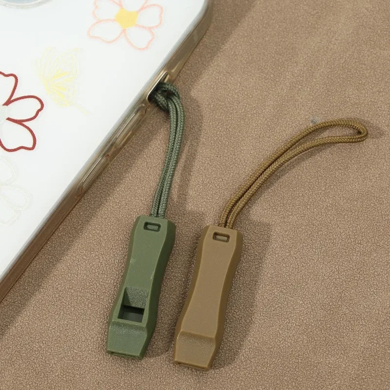 Outdoor Survival Whistle Camping Hiking Rescue Emergency Whistle Diving Survival Whistle Zipper Pull Combo for Backpack Tent