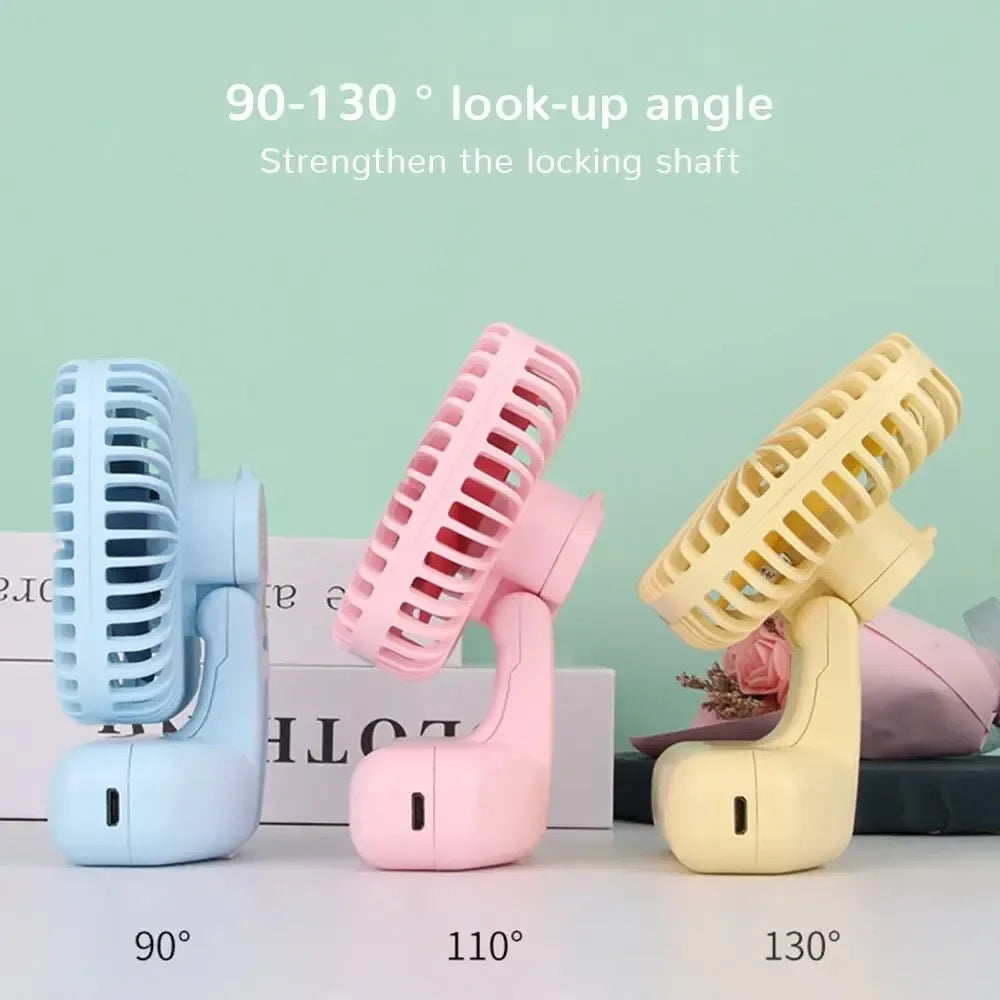 Portable Mini Handheld USB Fan Multi-functional Three Speed Quiet Cool Air Fan for Car Home Office Outdoor Summer Use