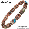 ARADOOPure Copper Bracelet for Women 99.99% Magnetic Therapy Jewelry, Vintage Style Gift for Her