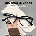 Retro Contrasting Cat Eye Reading Glasses for Women, Anti Blue Light Goggles, Lightweight and Comfortable Reading Glasses
