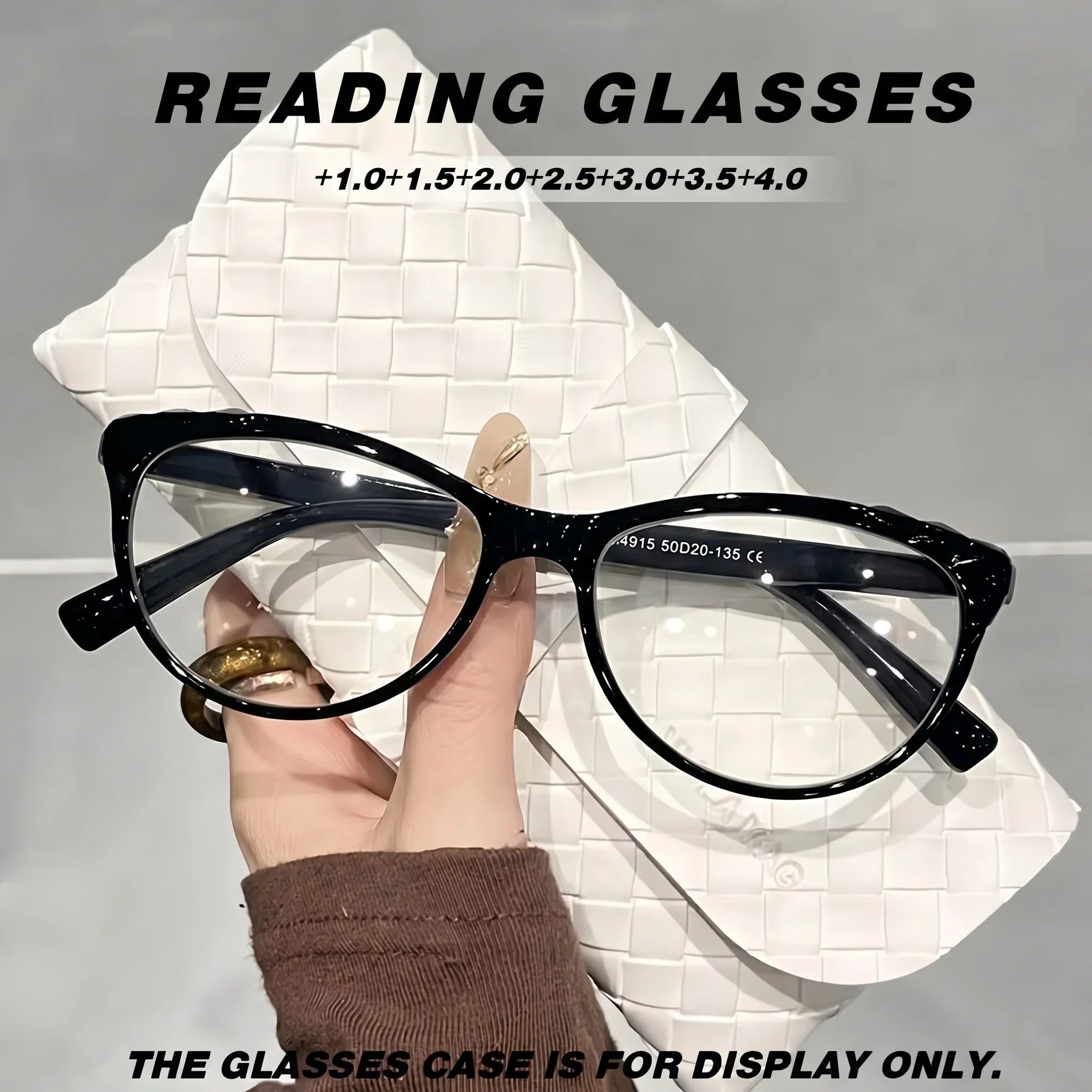 Retro Contrasting Cat Eye Reading Glasses for Women, Anti Blue Light Goggles, Lightweight and Comfortable Reading Glasses