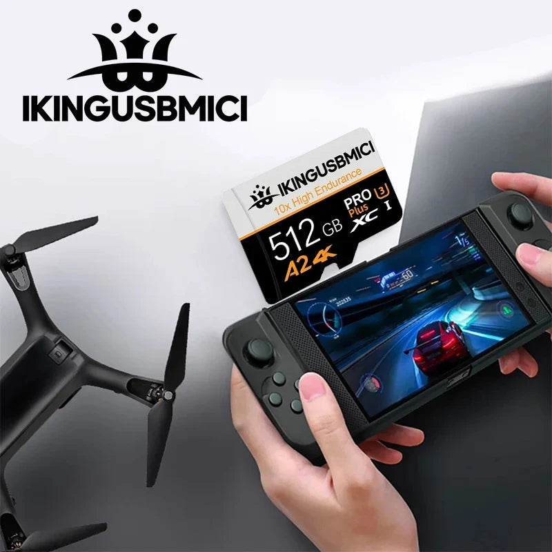 Class 10 U3 V30 Waterproof Memory SD Cards with USB Adapter 128GB 512GB High Speed Micro TF/SD Card for Phone Laptop Camera